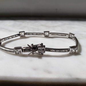 Princess Cut CZ Tennis Bracelet